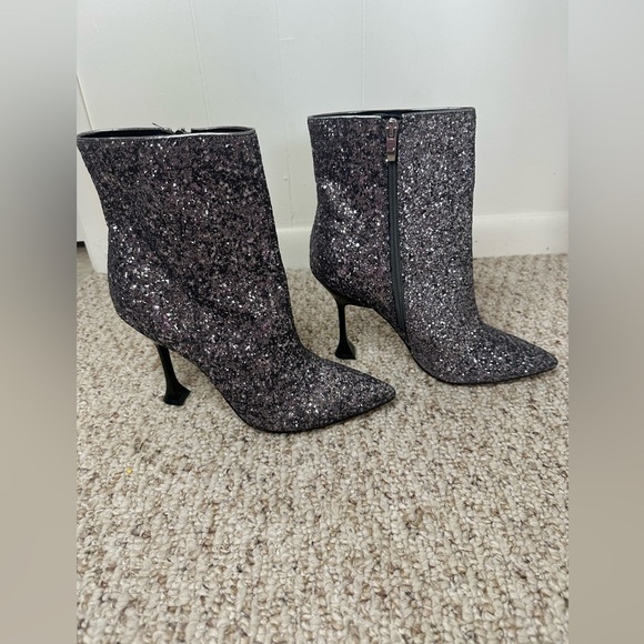 Marc Fisher Stolla shimmer sparkle bootie heels womens size 10M - Picture 7 of 10